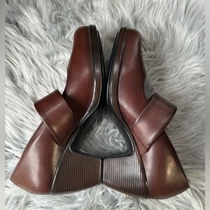 Dansko Womens size 40 Mary Jane Leather Heels Brown Slip On